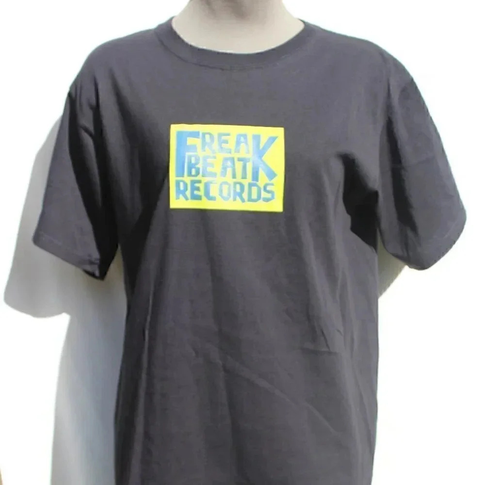 Vintage Mens Freak Beat Records Graphic Tee Concert T-Shirt Tee Shirt M